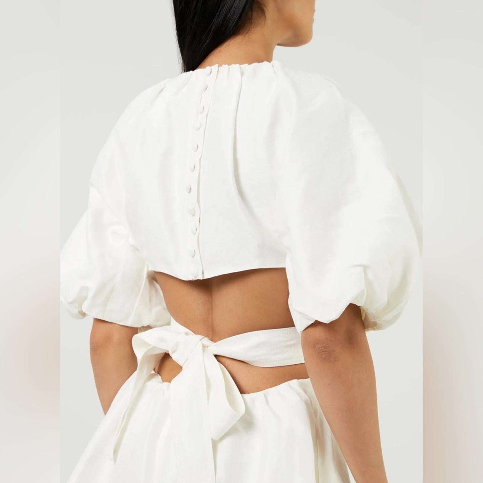 New AJE Mimosa Cut-Out Midi Dress in White, Size AU6 US2 New w/o Tag
