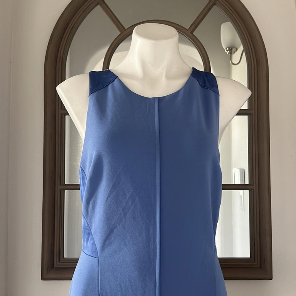 New DKNY Cross-Back Scuba Crepe Jewel Neck Evening Gown, Size 8 New w/Tag