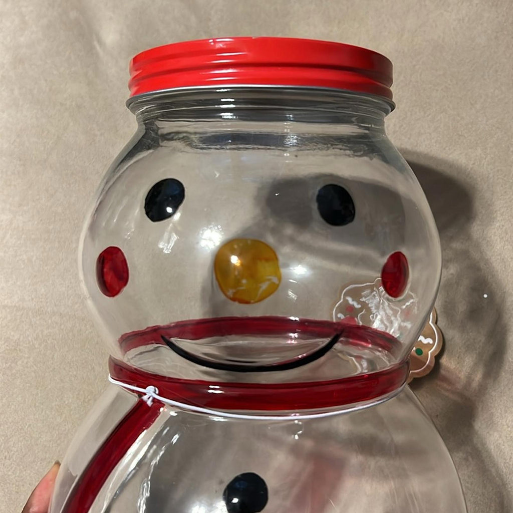 Sleigh Bell Bistro Winter Sweets Snowman Cookie Jar 4.2L (143.1 Oz.) New w/Tag