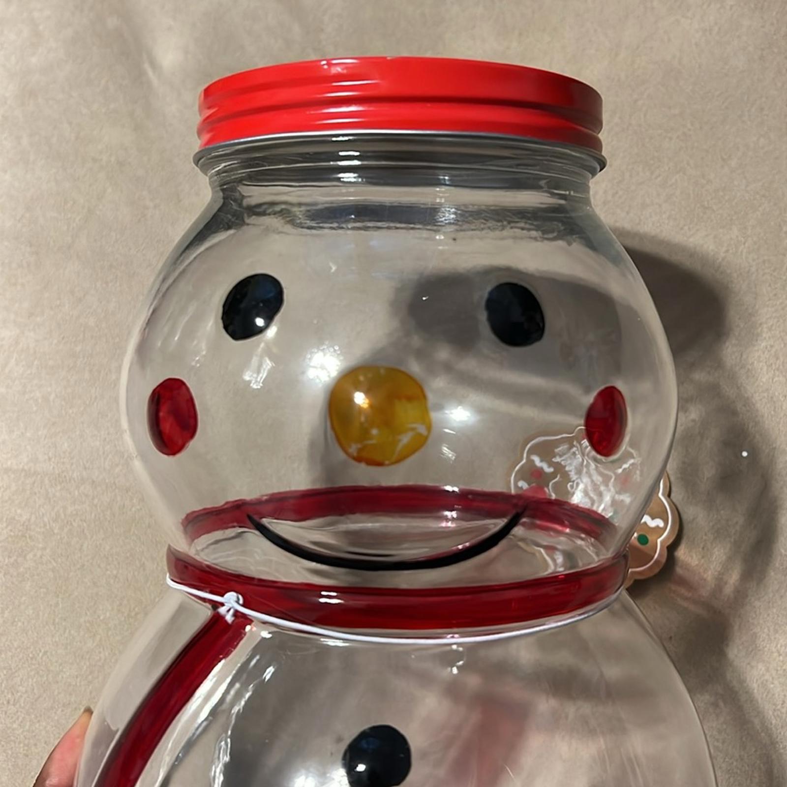 Sleigh Bell Bistro Winter Sweets Snowman Cookie Jar 4.2L (143.1 Oz.) New w/Tag