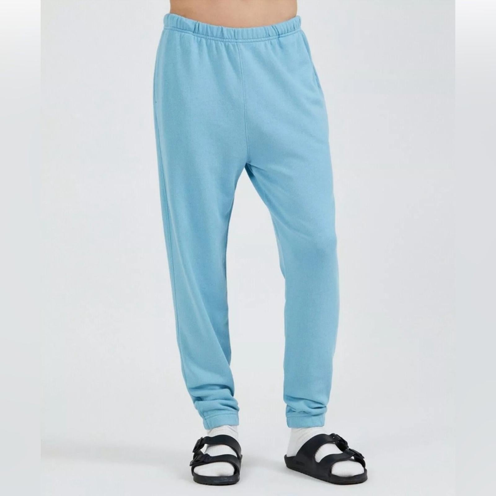 ATM Anthony Thomas Melillo French Terry Jogger Pants in Ocean Blue, Size XXL NWT