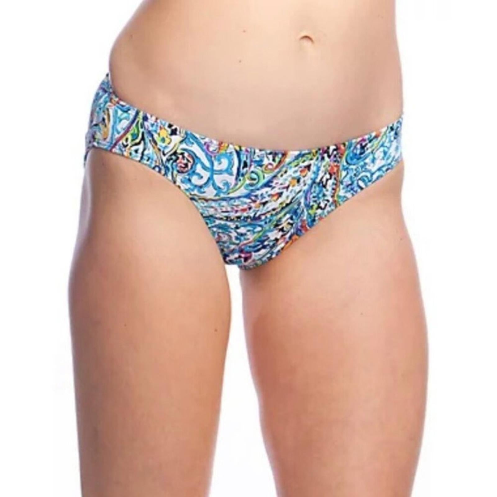 Lauren Ralph Lauren Mystic Paisley Hipster Swim Bikini Bottom in Blue Size 8 NEW