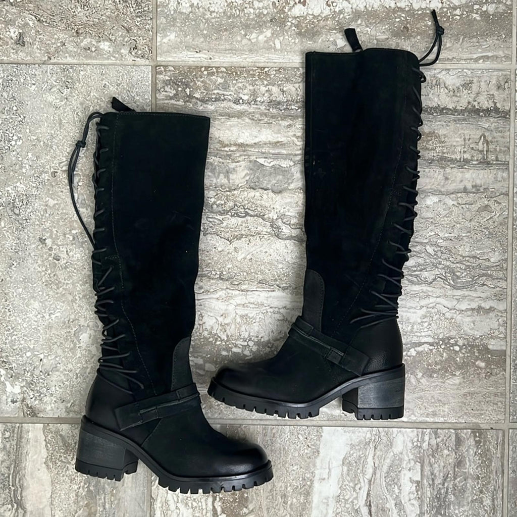 Miz Mooz Mayer Knee High Boots in Black, Size 36 NEW w/o Box