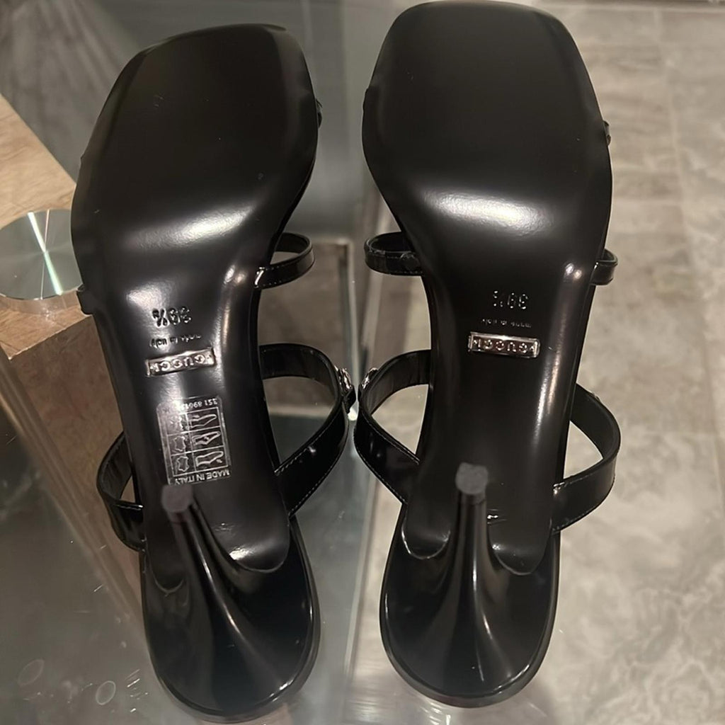 Gucci Divine Horsebit-Detailed Leather Mules 1000 Nero Size 39.5 +DustBags