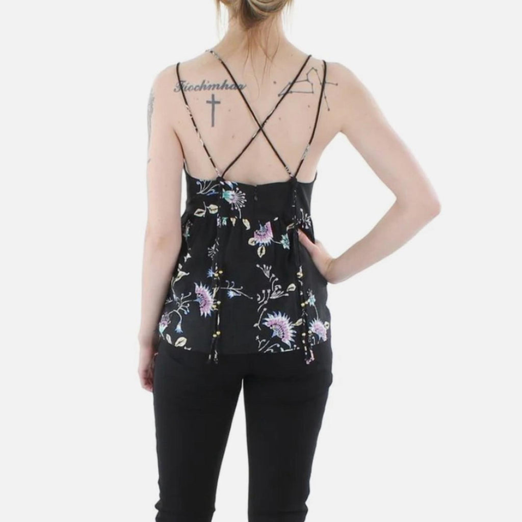 NEW Rebecca Minkoff Floral Spaghetti Strap Tank Top, XS New w/Tag Retail $178