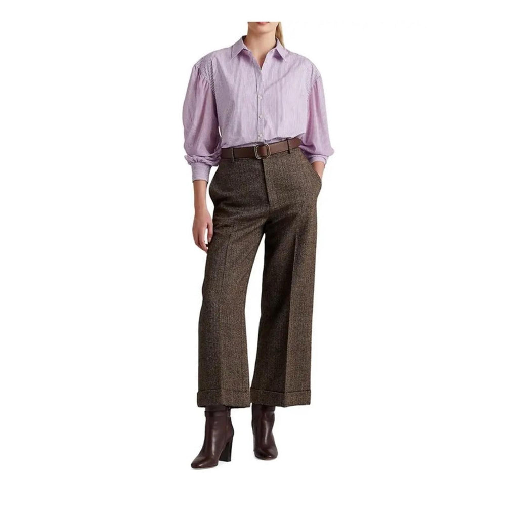 Lauren Ralph Striped Broadcloth Shirt in Lavender, Size XL New w/Tag