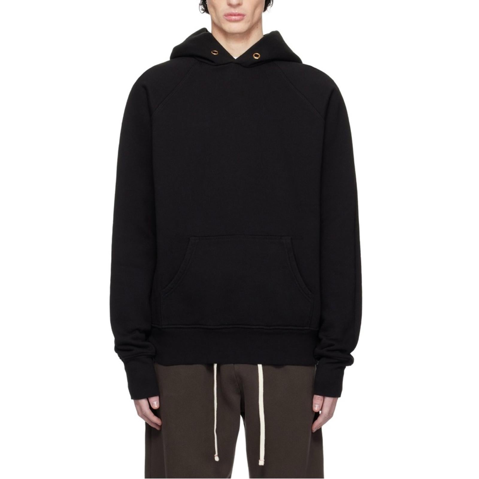 LES TIEN Black Heavyweight Raglan Hoodie, Size XXL EXCELLENT! Retail $220