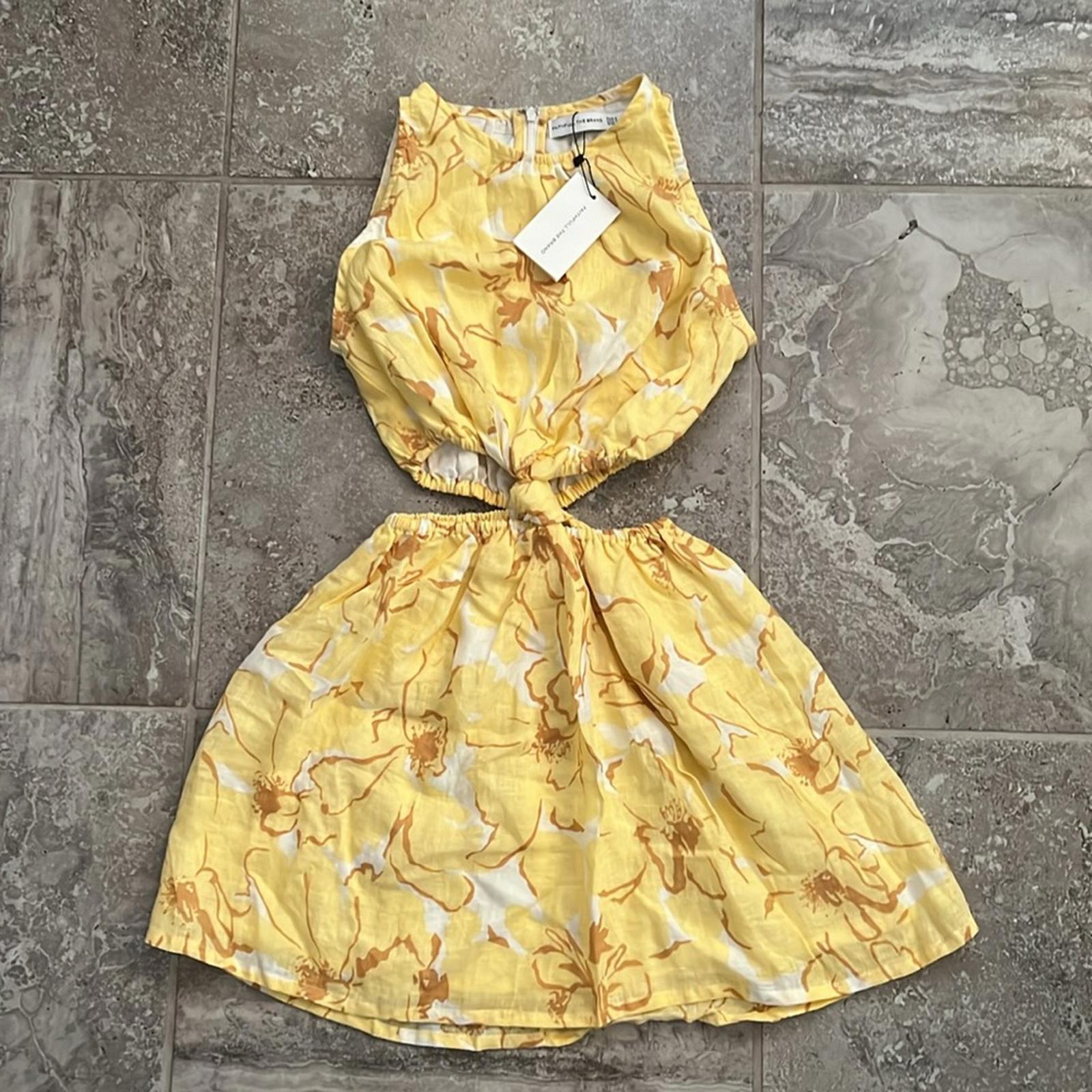 Faithfull the Brand Enditha Cutout Mini Dress, Willa Floral Print, Size 2 NWT