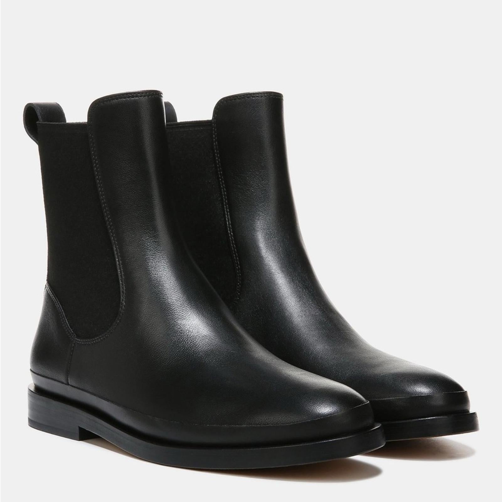 NEW Vince Cecyl Chelsea Leather Ankle Boots in Black, Size 7.5, New without Box