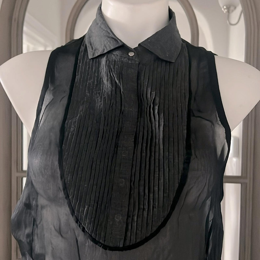 Brunello Cucinelli Sleeveless Black Top, Size M EXCELLENT! $1,180