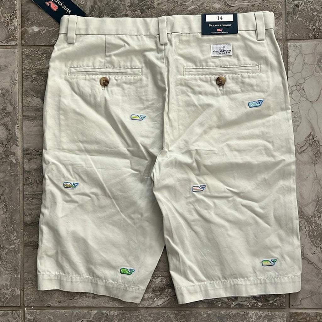 Vineyard Vines Easter Egg Whale EMB Breaker Shorts, Size 14 New w/Tag