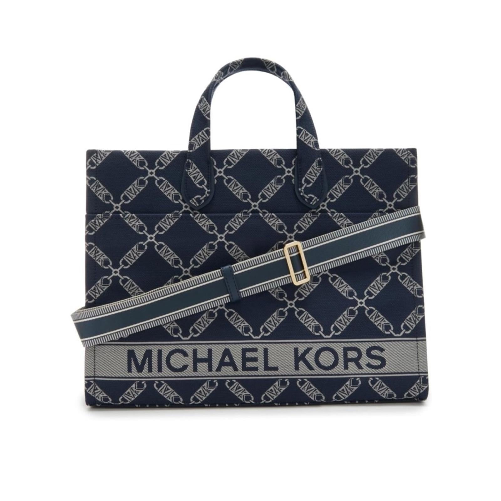 Michael Kors Gigi Large Grab Monogram Denim Tote Bag, Navy, New w/Tag (SOLD OUT)