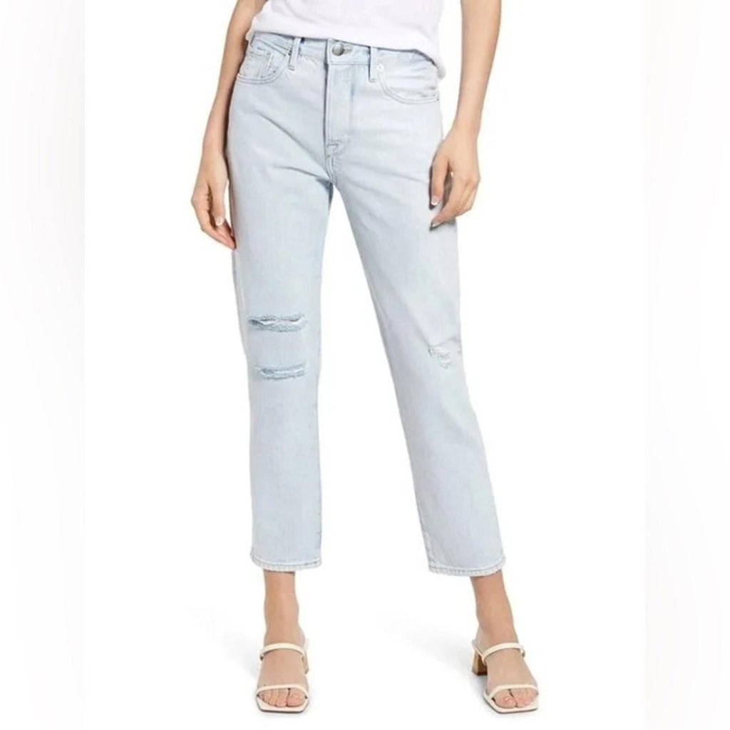 FRAME Le Original Howard Rips LOJ385 Straight Leg Distressed Jeans, Size 24 NEW