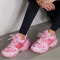 Balenciaga Track Clearsole Logo-Detailed Sneakers in Pink, Size 37 New +Dust Bag