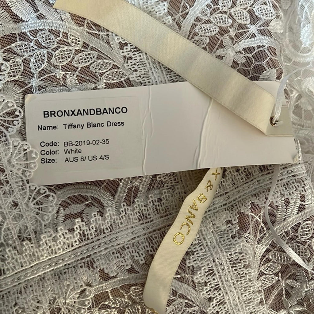 Bronx and Banco Tiffany Blanc Dress in White, Revolve, NWT, Size 4