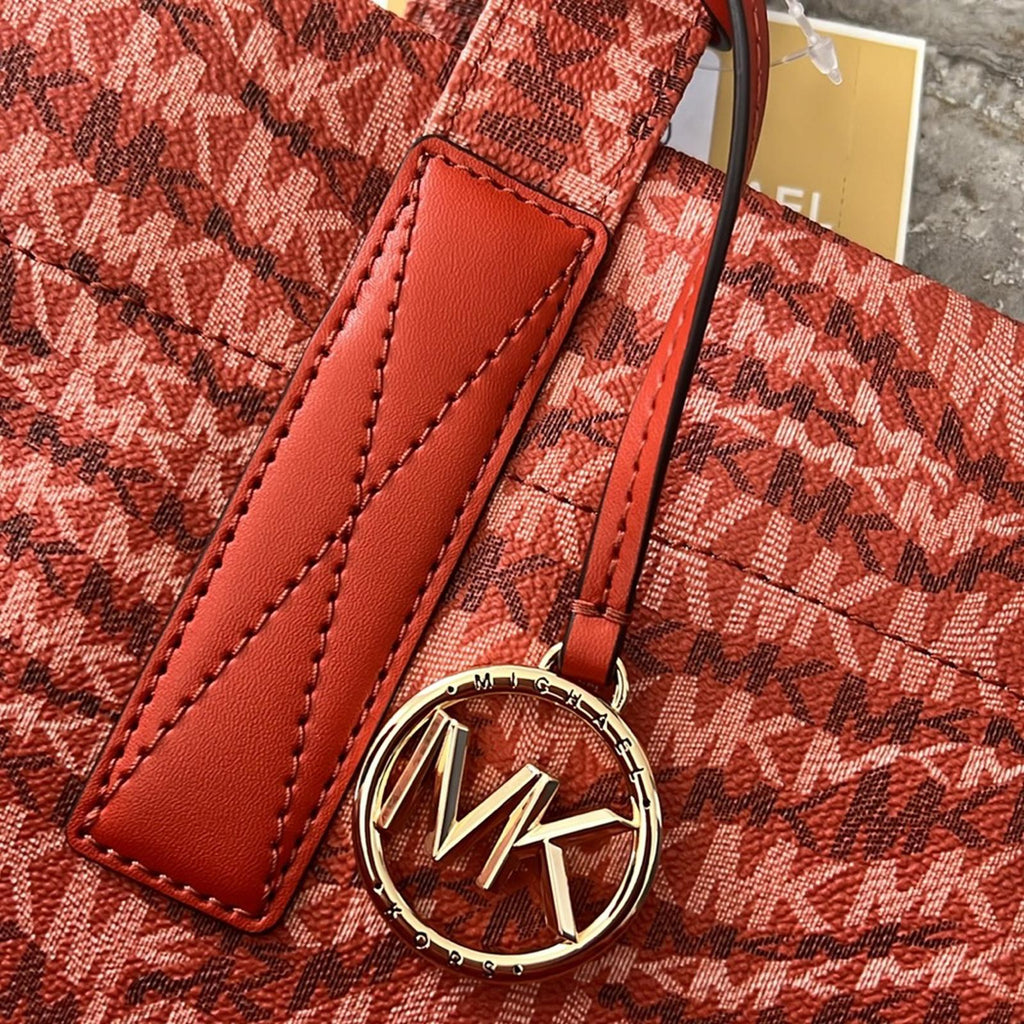 NWT Michael Kors The Michael Bag Tote, Deep Orange New w/Tag Retail $298