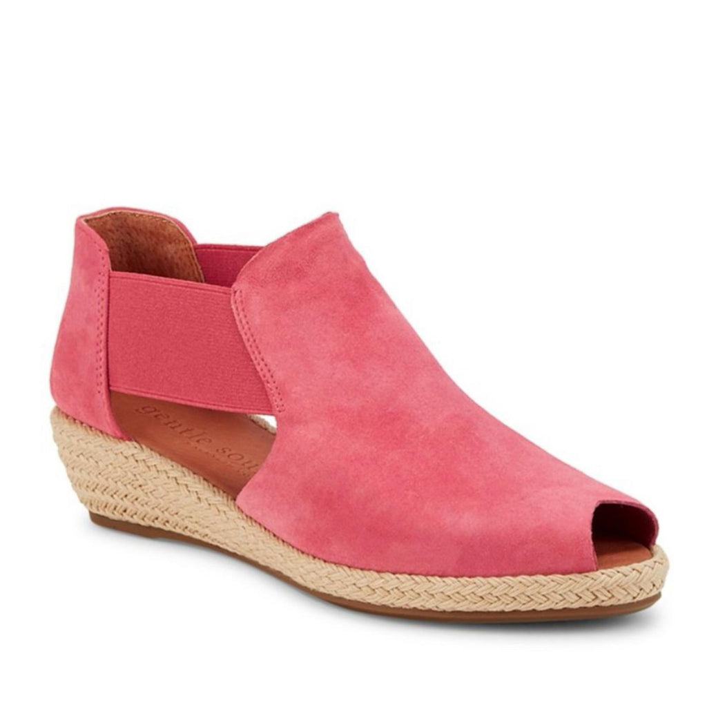 Gentle Soul Noa Elastic Slip-On Leather Wedge Sandals, Size 5 New in Box $199
