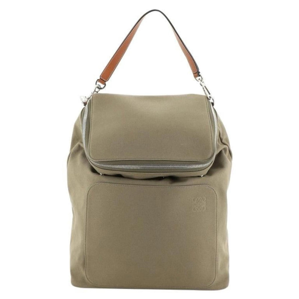 LOEWE Calfskin Small Goya Backpack in Olive Green, EXCELLENT!