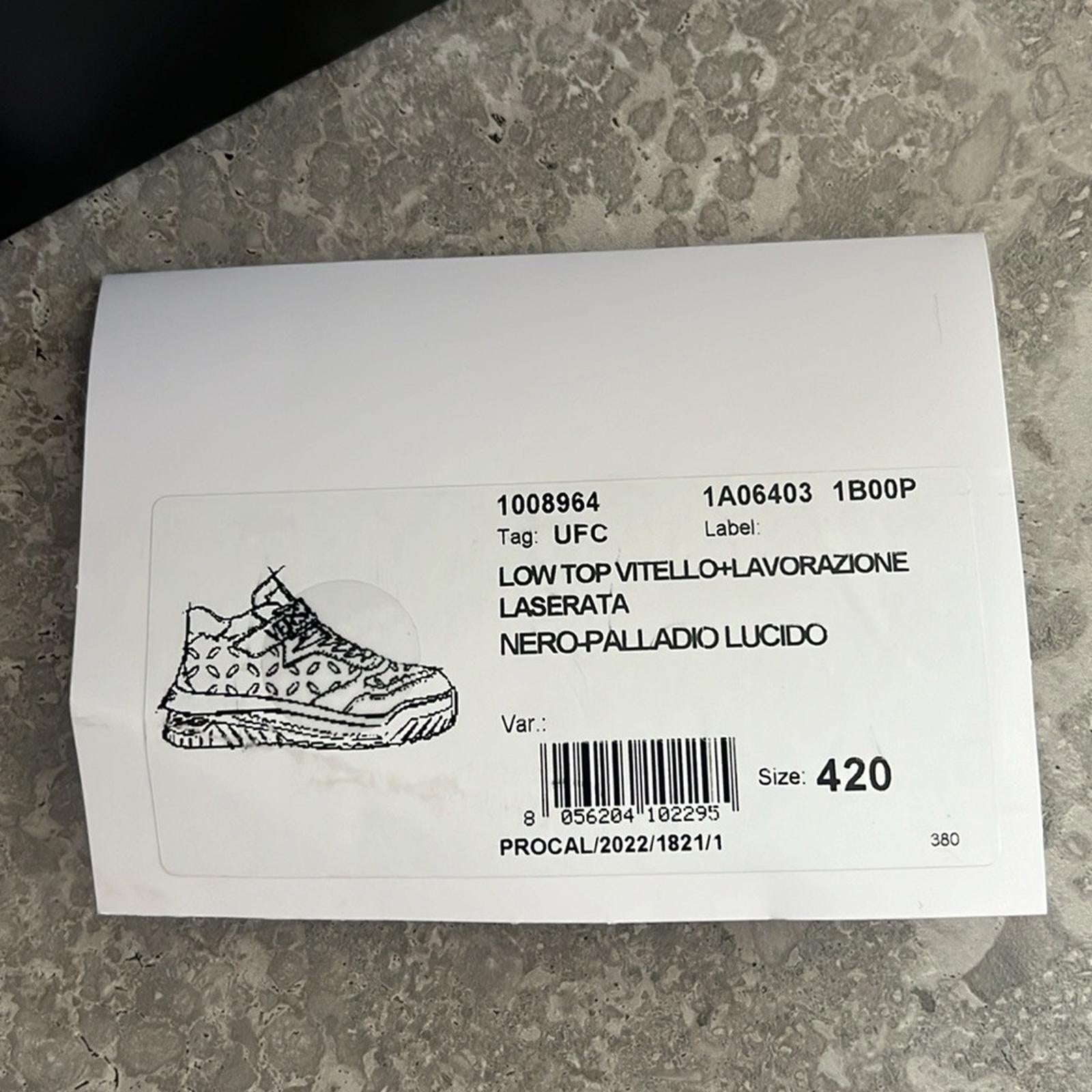Versace Odissea Calf Leather High-Top Sneakers Black, Size 42 New in Box $1,175
