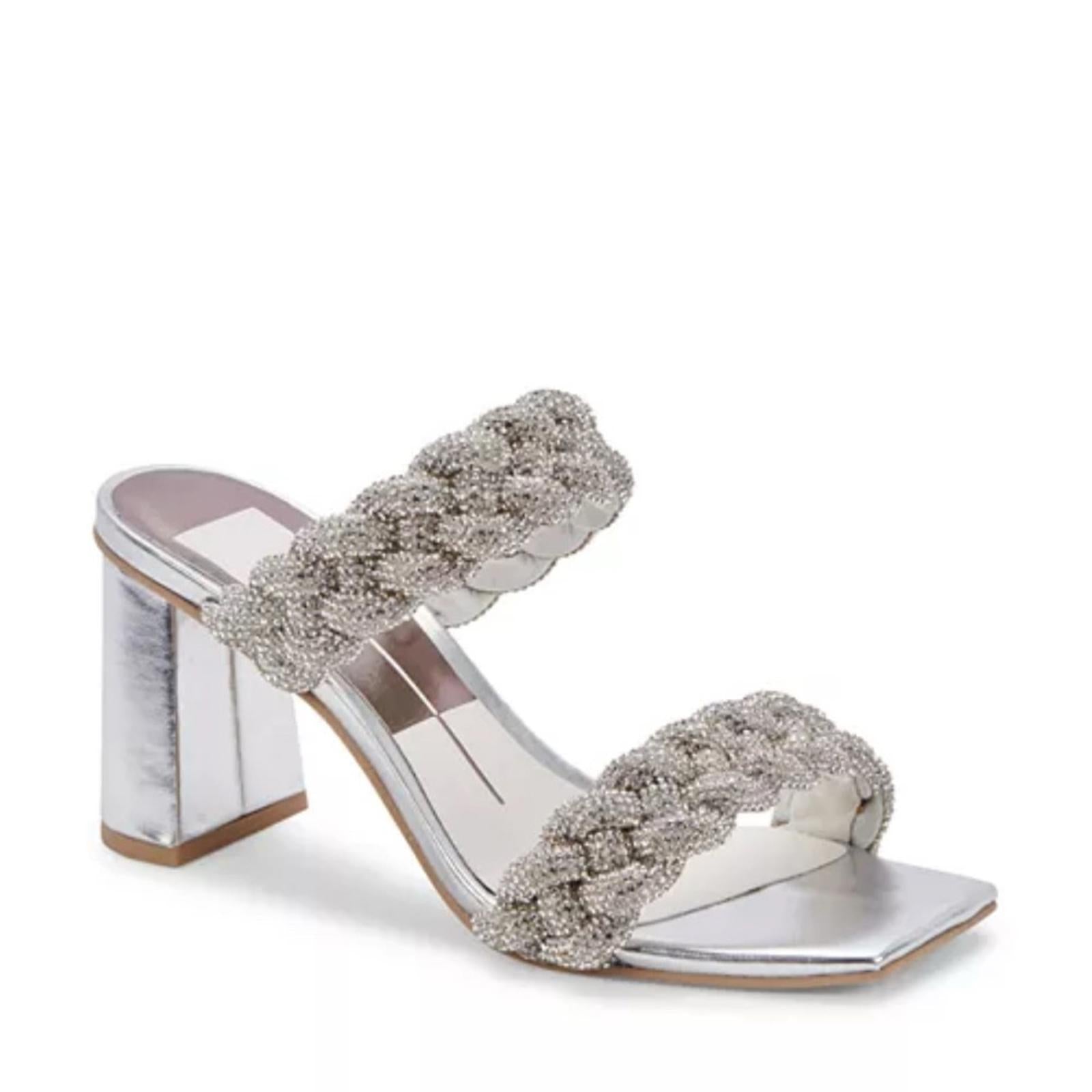 Dolce Vita Paily Embellished High Heel Sandals, Crystal Size 11 NEW in Box $140