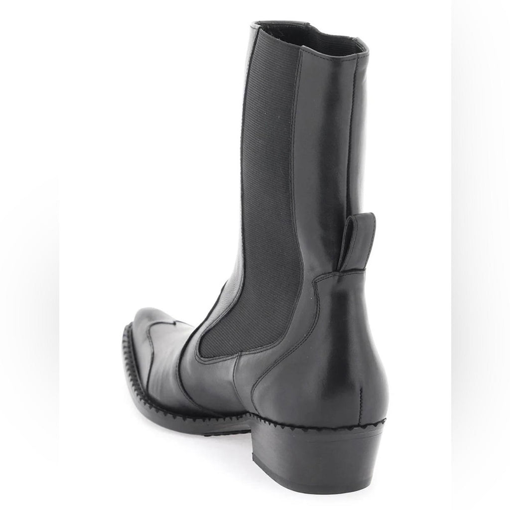 By Far Otis Chelsea Boots in Black Nappa Leather, Size 39 New in Box w/Dust Bag