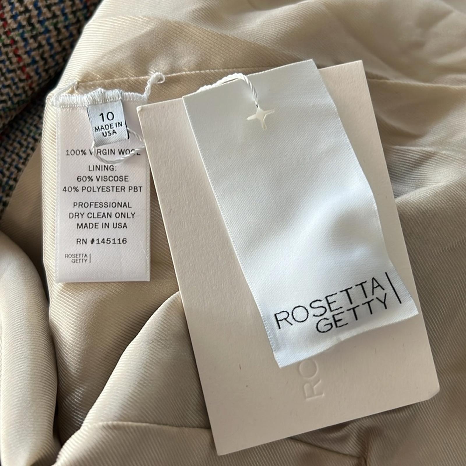 Rosetta Getty Two-Button Tailored Wool Blazer, Size 10 New w/Tag Retail $1695