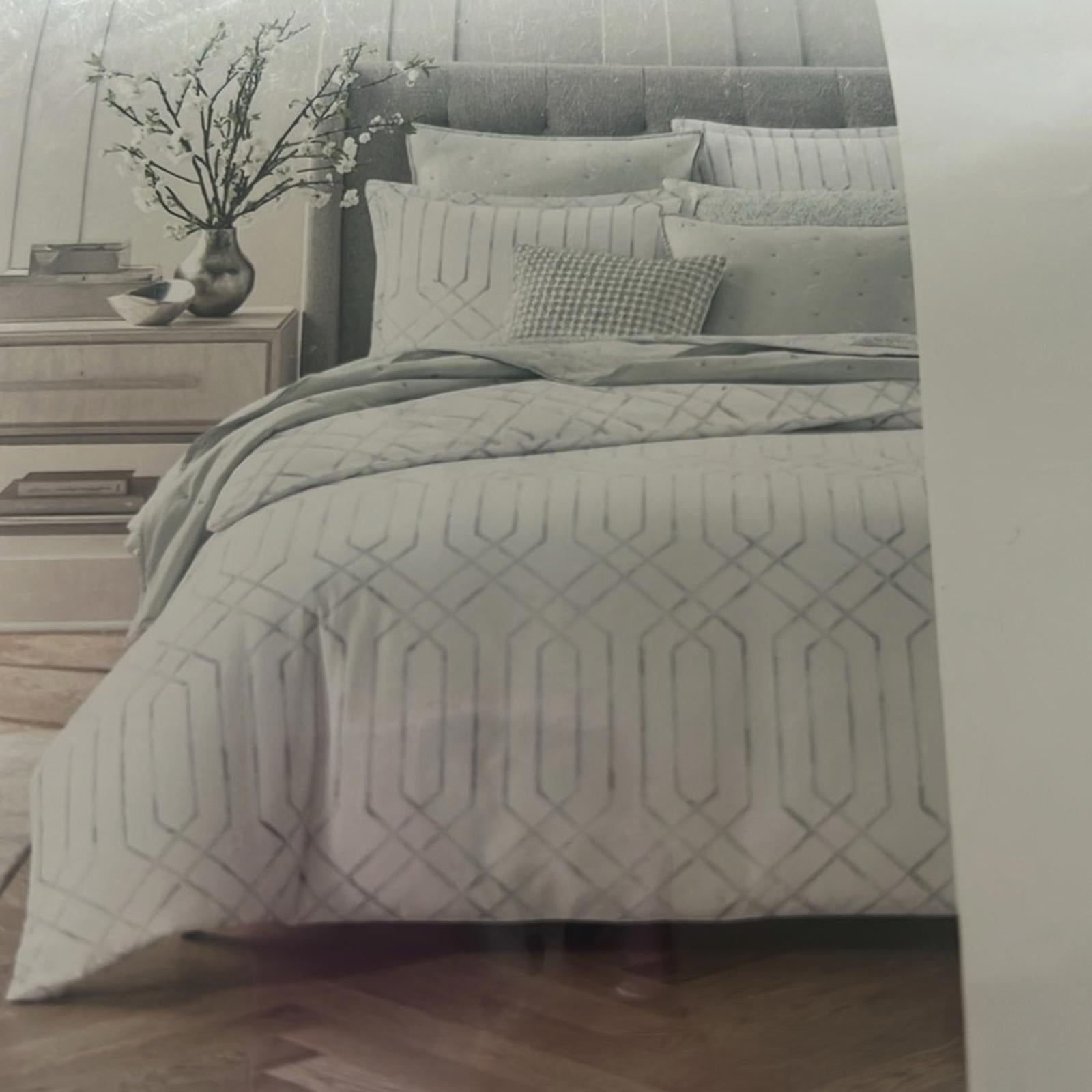 Sky Textured Trellis Euro Sham Set of 2, NWT Retail $160