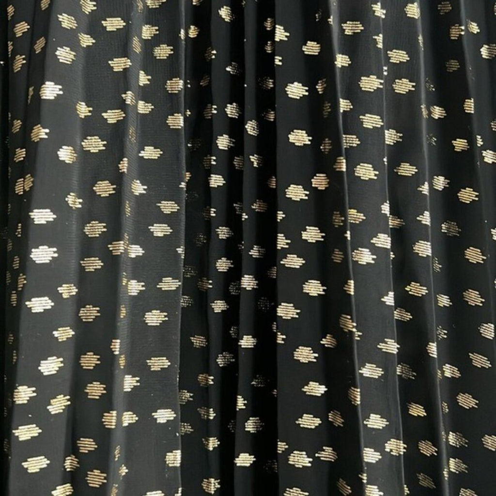 Vince Camuto Pleated Chiffon Foil Dot Maxi Skirt. Size S New w/Tag