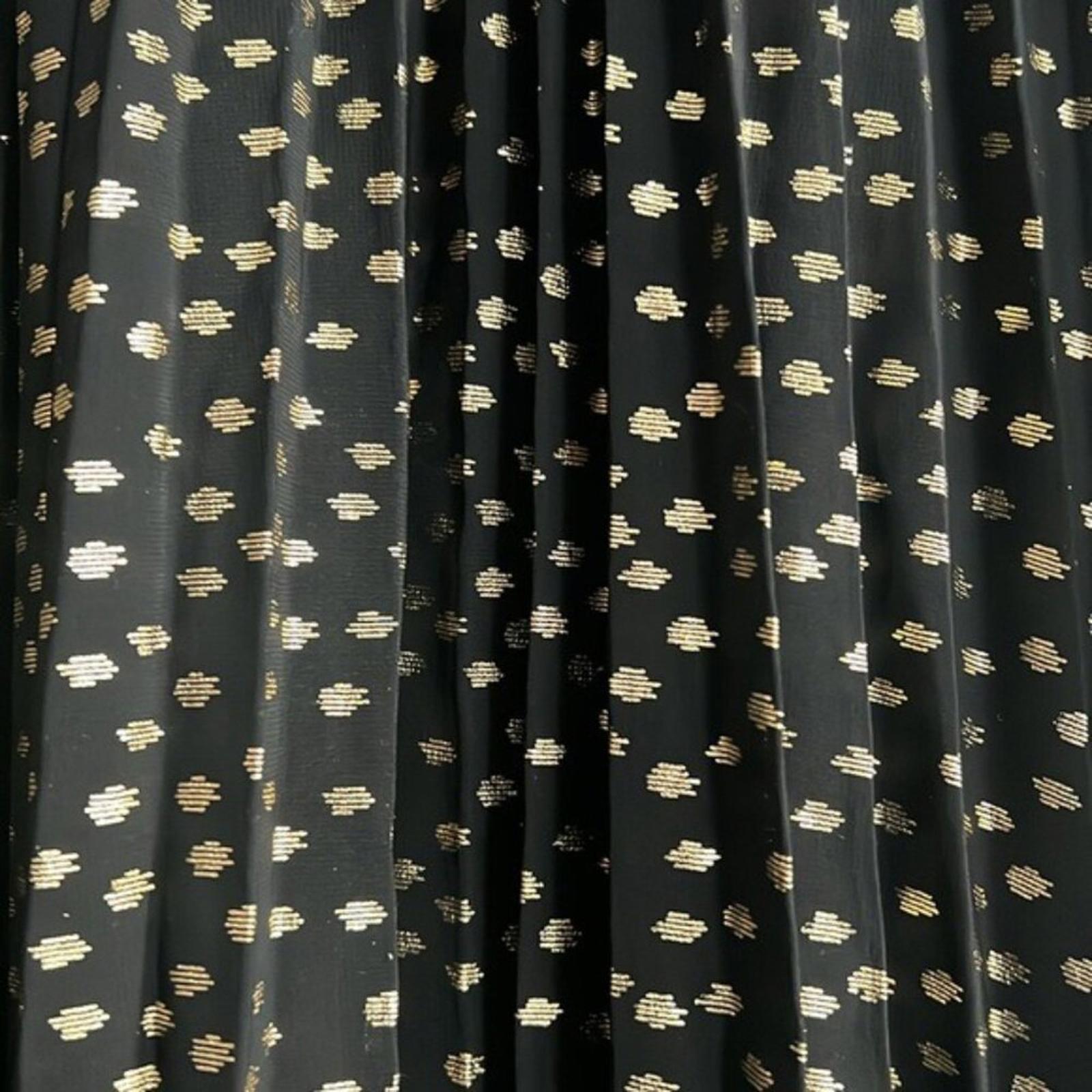 Vince Camuto Pleated Chiffon Foil Dot Maxi Skirt. Size S New w/Tag