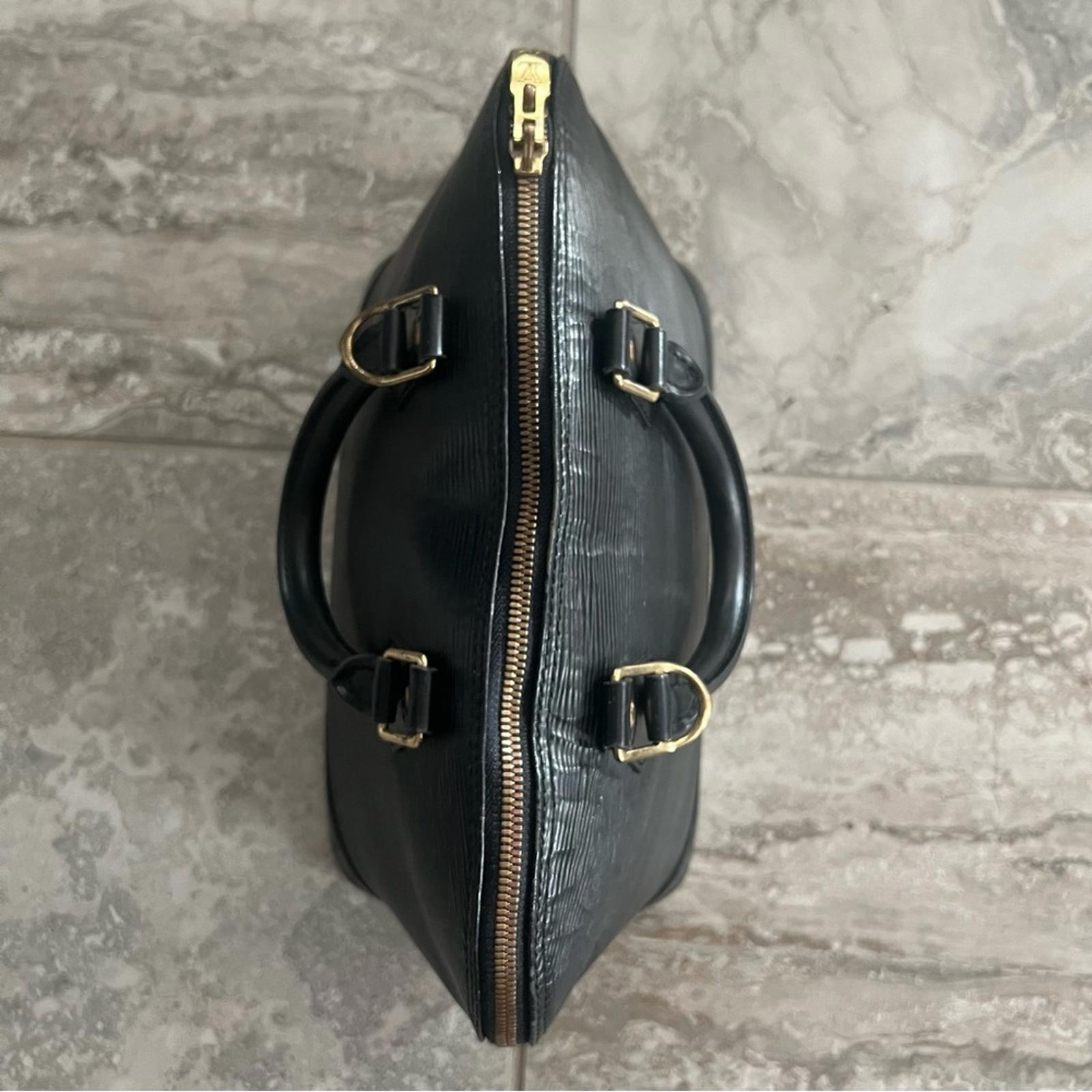 Louis Vuitton Alma PM Epi Leather Top Handle Bag Black Retail $1,394.99