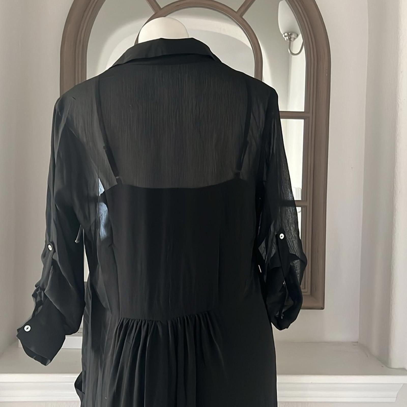 NEW Love Stitch Black Maxi Dress w/Pockets, Size M New w/Tag