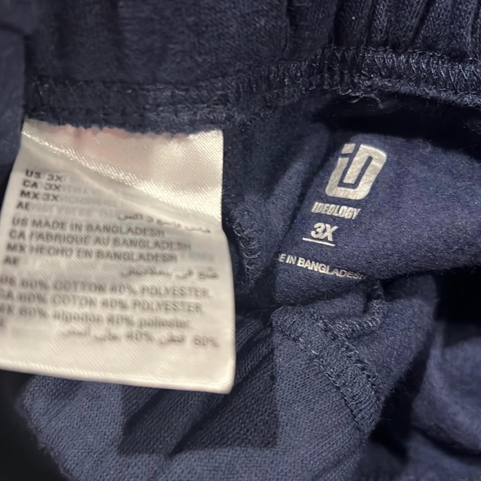ID Pull-On Fleece Lined Jogger Pants, Navy, Plus Size 3X New w/Tag