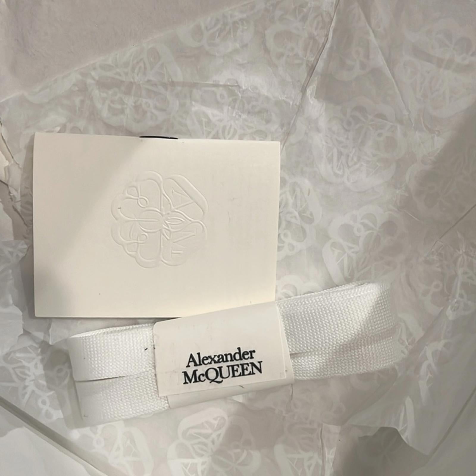 Alexander McQueen White Smooth Calf Leather Sneakers, Size EU 41 New in Box