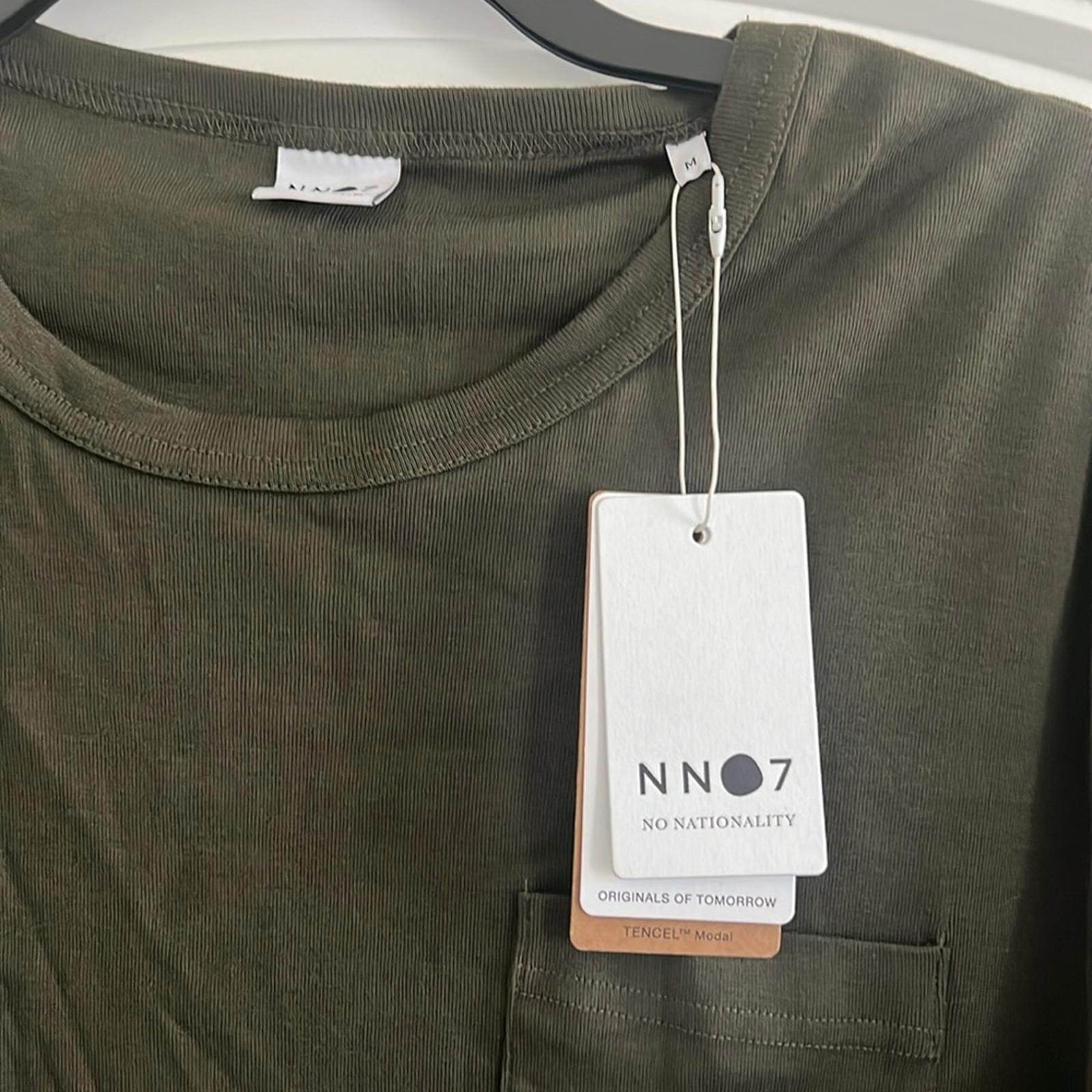 NNO7 No Nationality Long Sleeve Tee, Dark Army Size M New with Tag $120