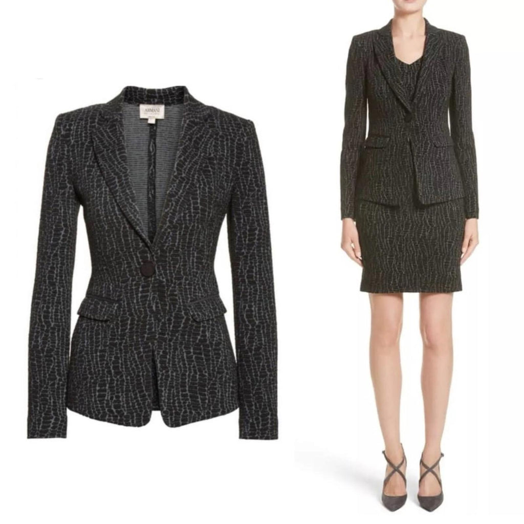 Armani Collezioni Blazer (Made in Italy) Animal Print Size 10, New w/Tag $1,495