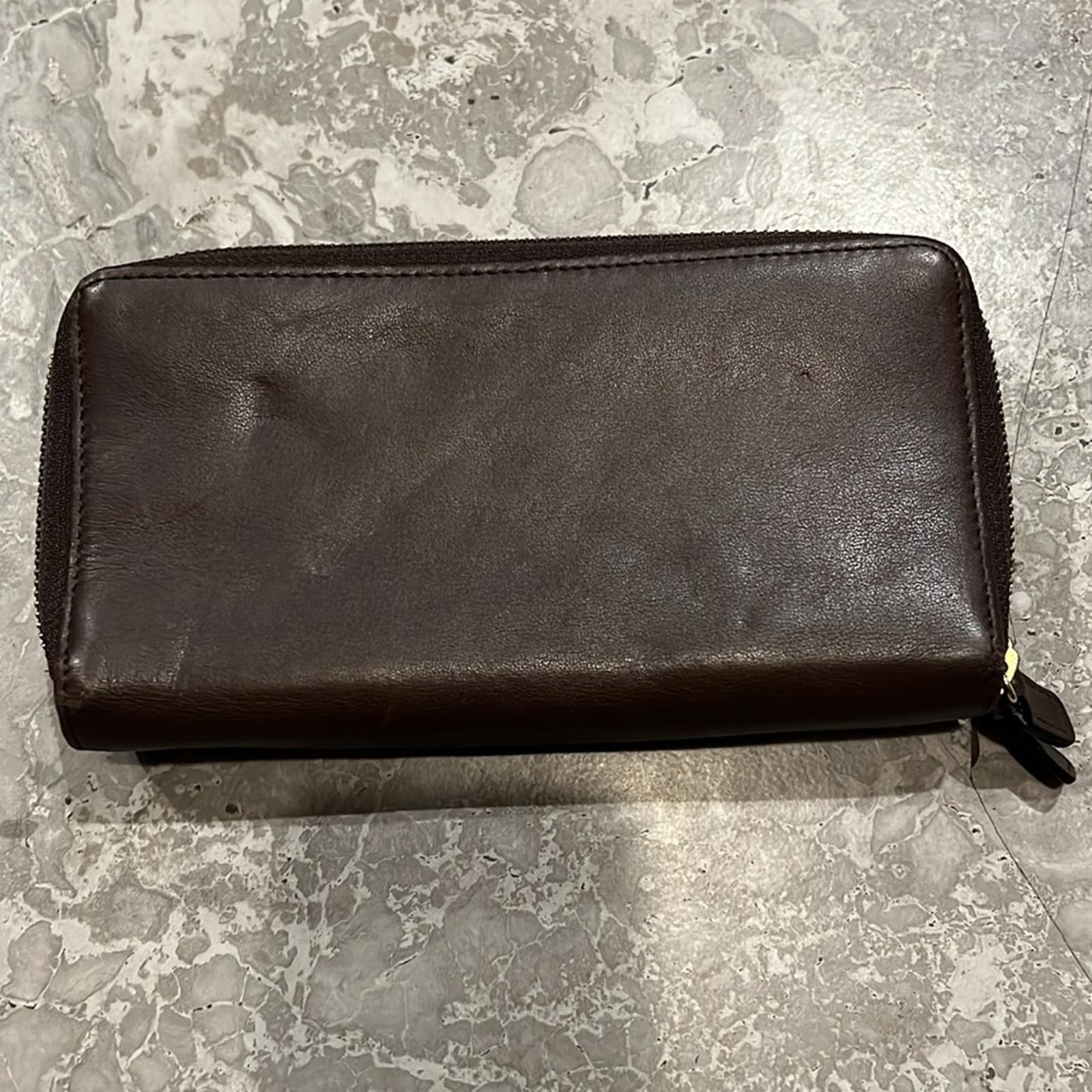 HOBO Double Zip-Around Wallet in Brown