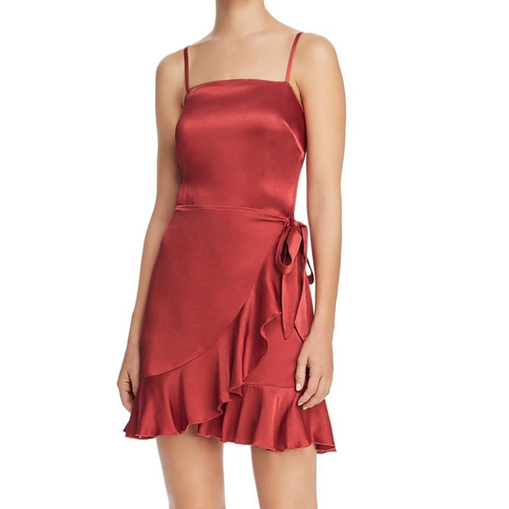 Donna Mizani X Revolve Antonia Faux Wrap Ruffle Dress, NEW, Size M Retail $215