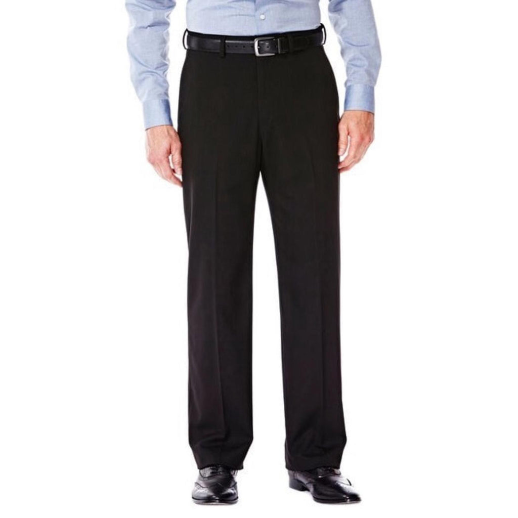 J.M. Haggar Premium Stretch Suit Pant - Flat Front, Black Size 32W 32L New w/Tag
