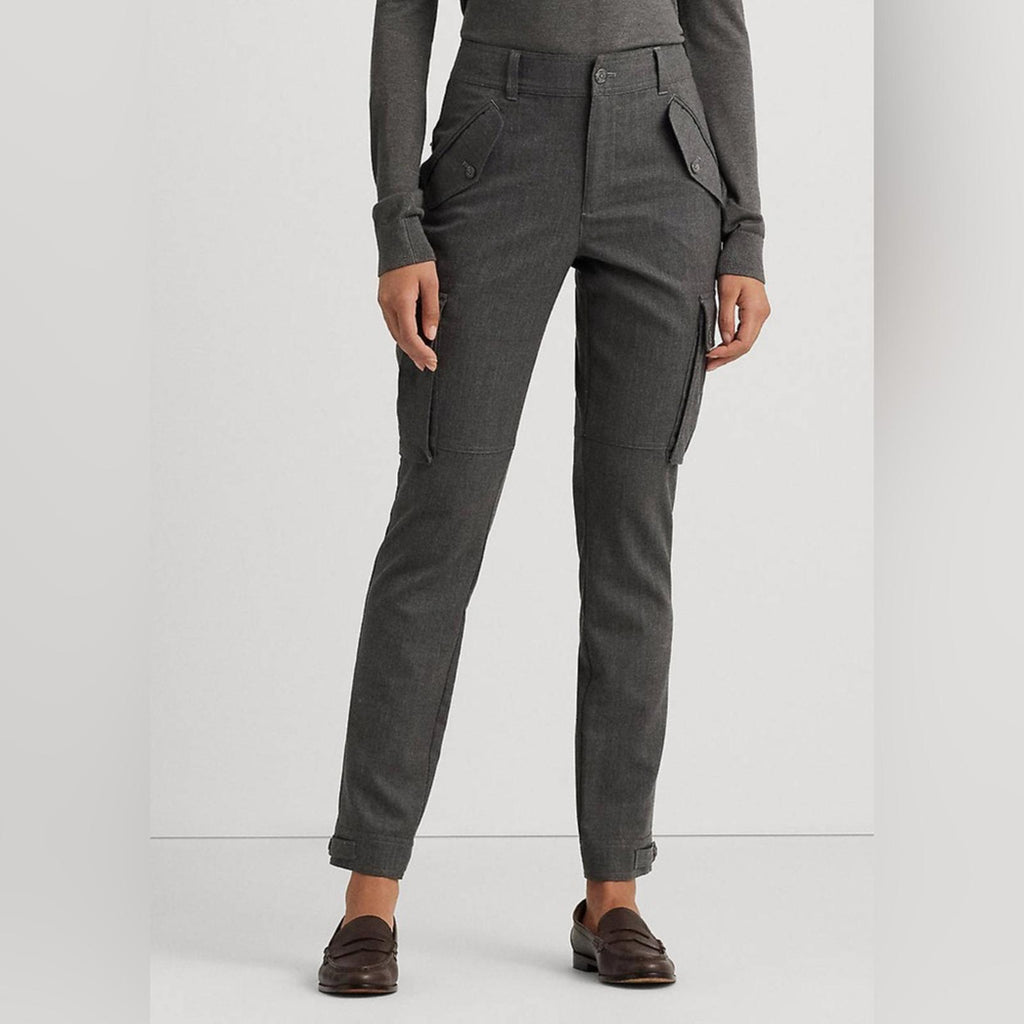 Lauren Ralph Lauren Wool Twill Cargo Pants in Grey, Size 8 New w/Tag $245