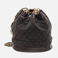 Chanel Black Canvas CC Chain Bucket Bag - Made in Italy - Rare Piece