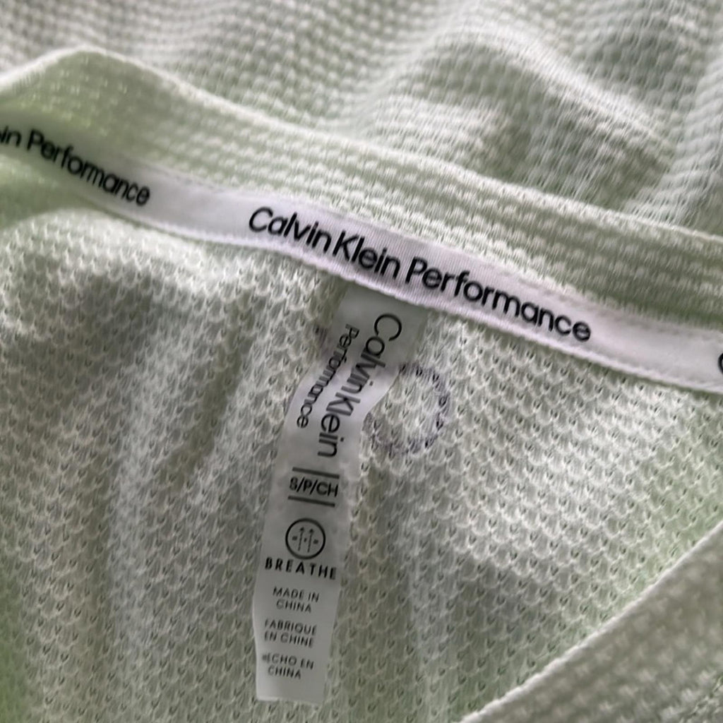 Calvin Klein Ruched Side Tie Tank Top Green, Size S New w/Tag