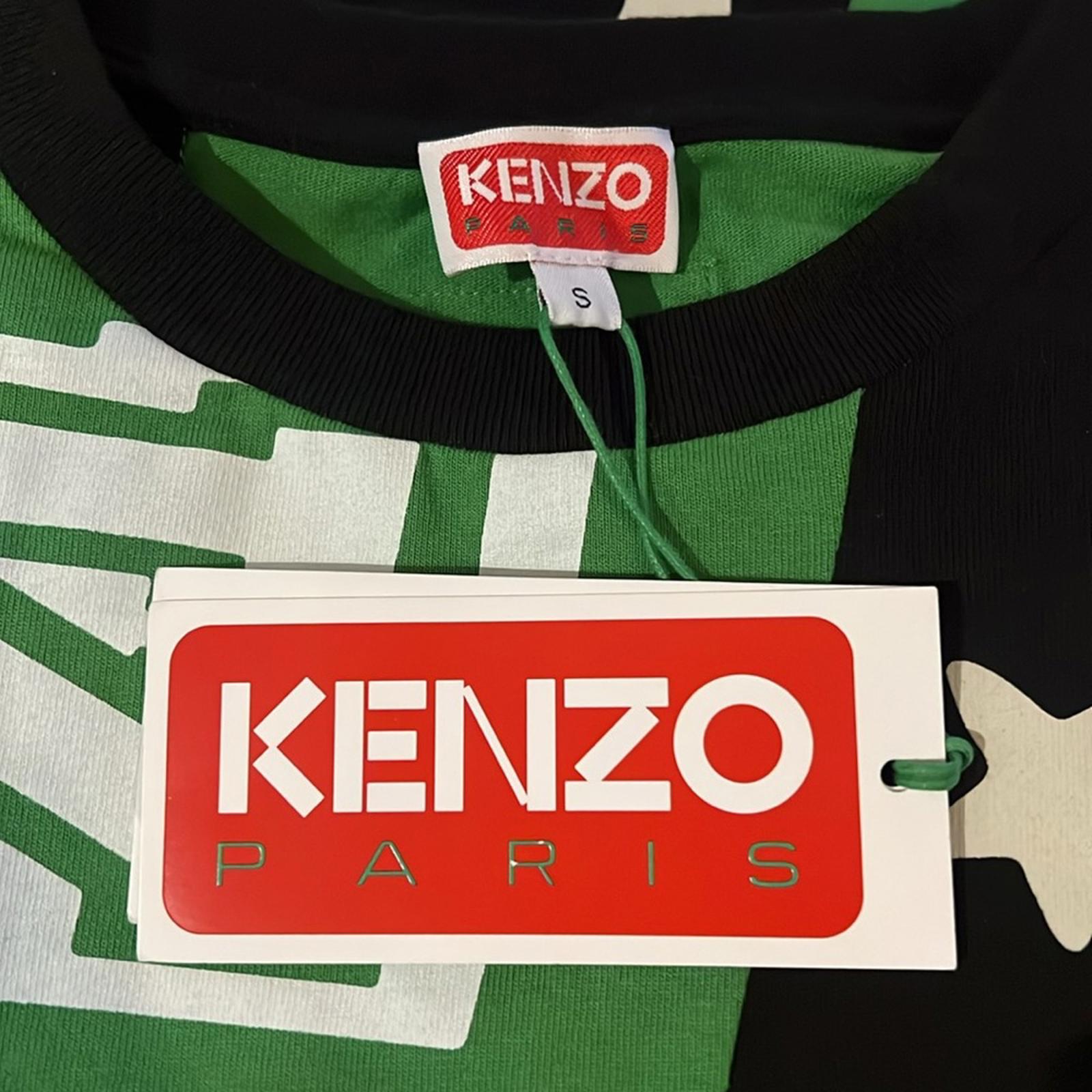KENZO Flag Print Oversize Cotton T-Shirt, Size S New w/Tag Retail $475