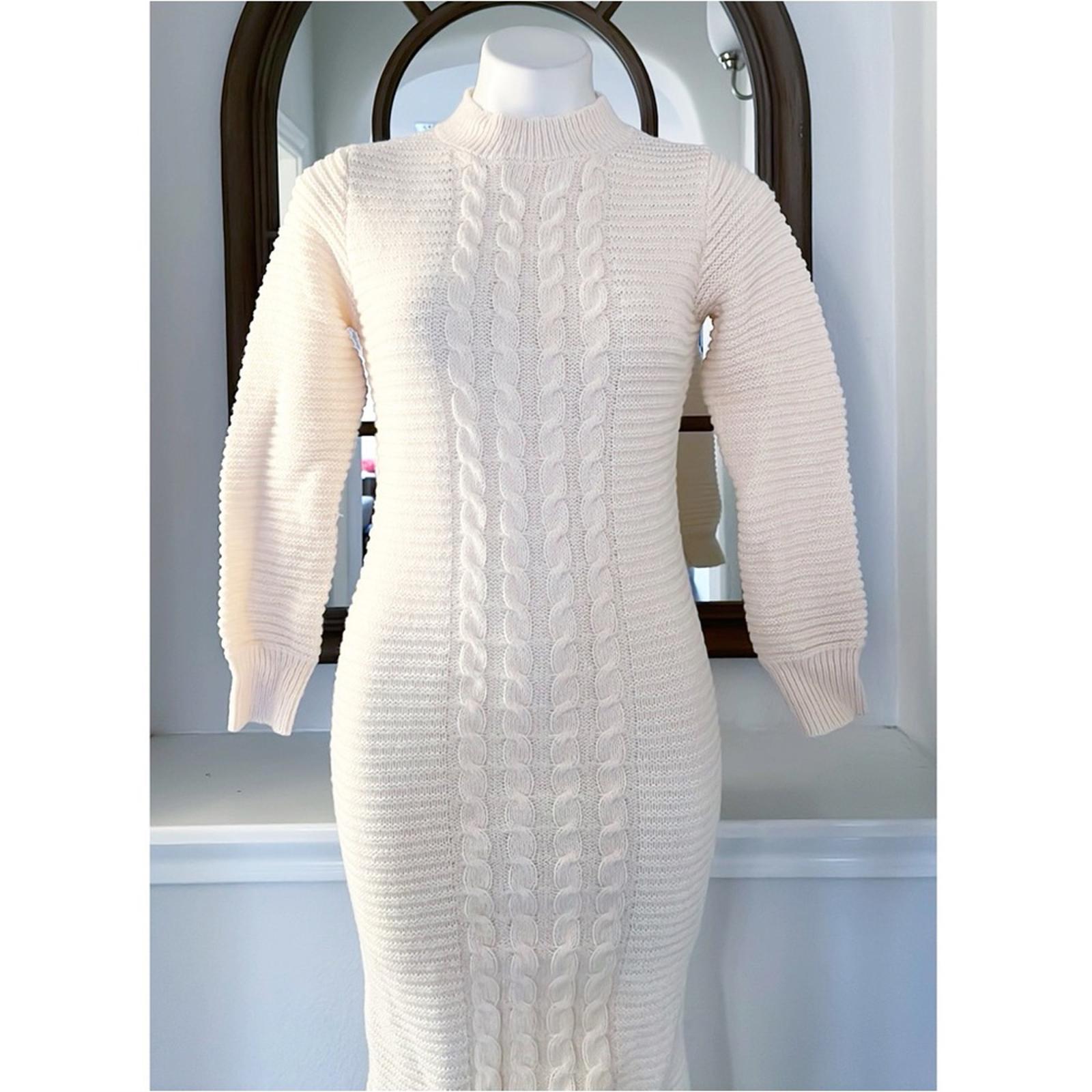 Chic Me Cable Knit Sweater Dress Size S New in Packaging