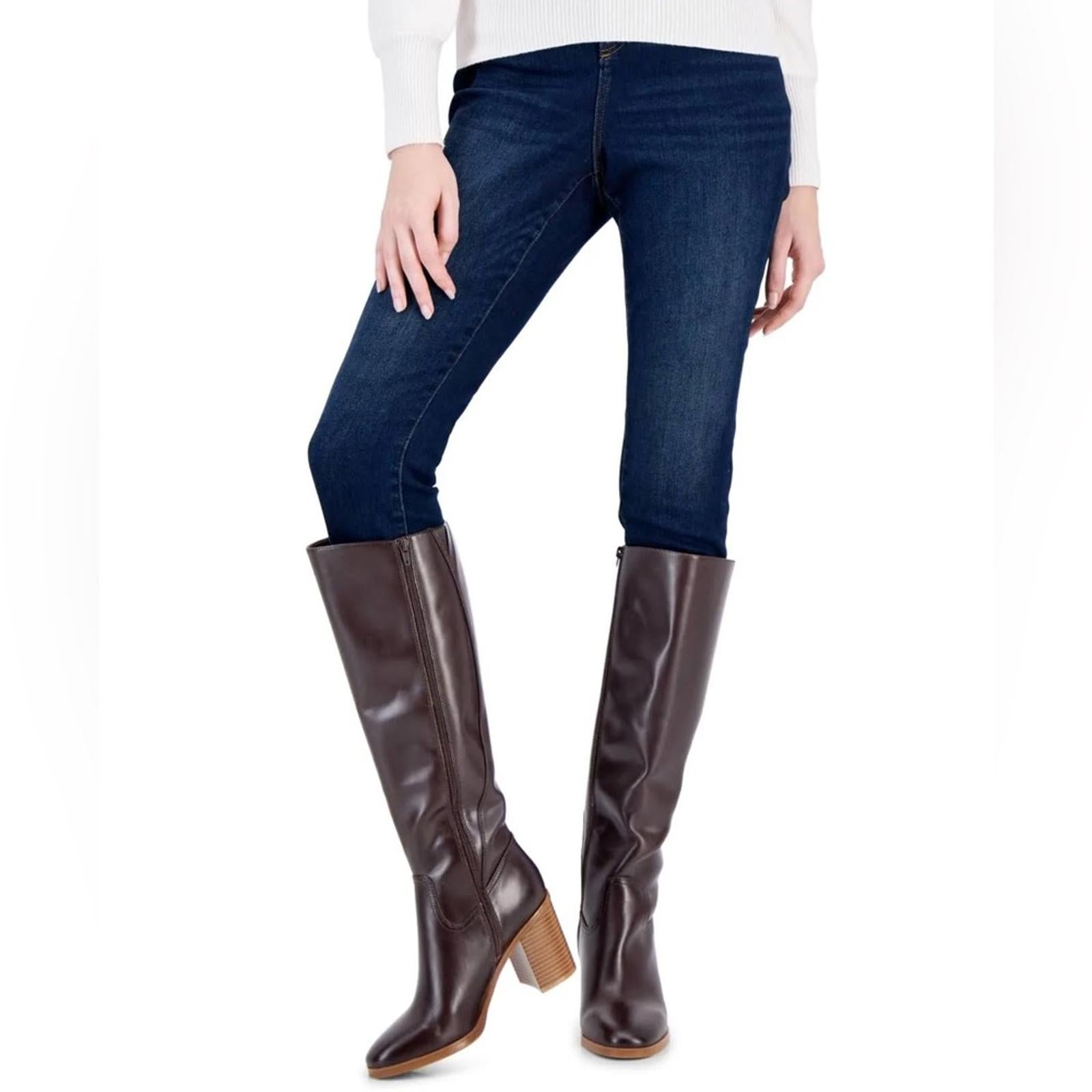 Giani Bernini Odettee Memory Foam Block Heel Knee High Riding Boots, Size 5 NEW