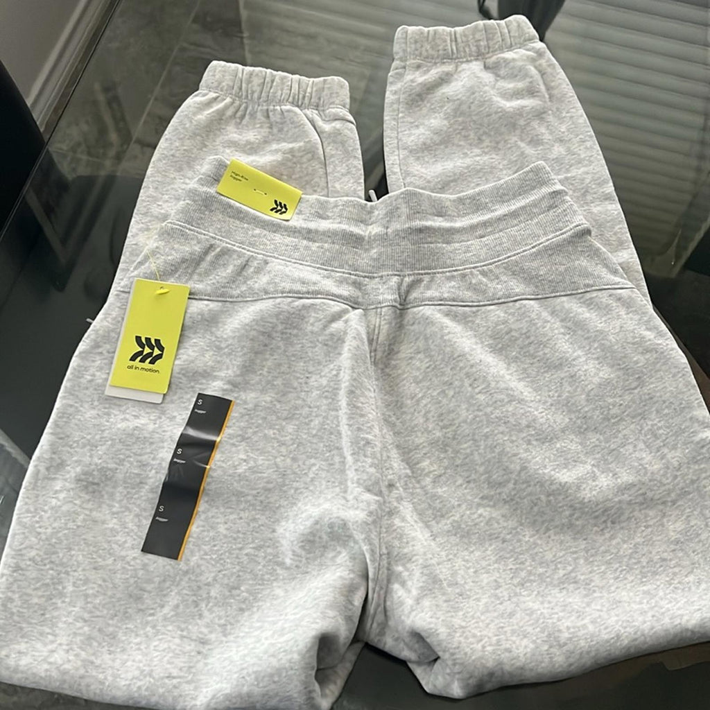2-Piece All in Motion Fleece Joggers + Full Zip Hoodie Sweatshirt, NEW, Size S