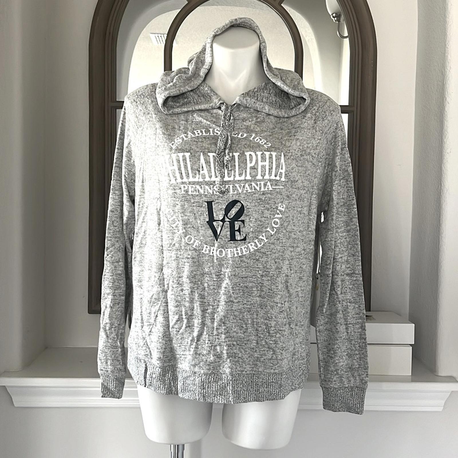 NEW Ocean Drive Hoodie PHL Hacci Heather Grey, Size M New with Tag