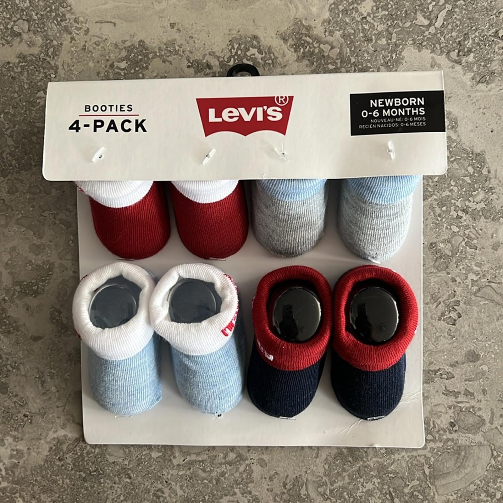 Levi’s 4-Pack Sock Booties, Size 0-6 Months, New w/Tag