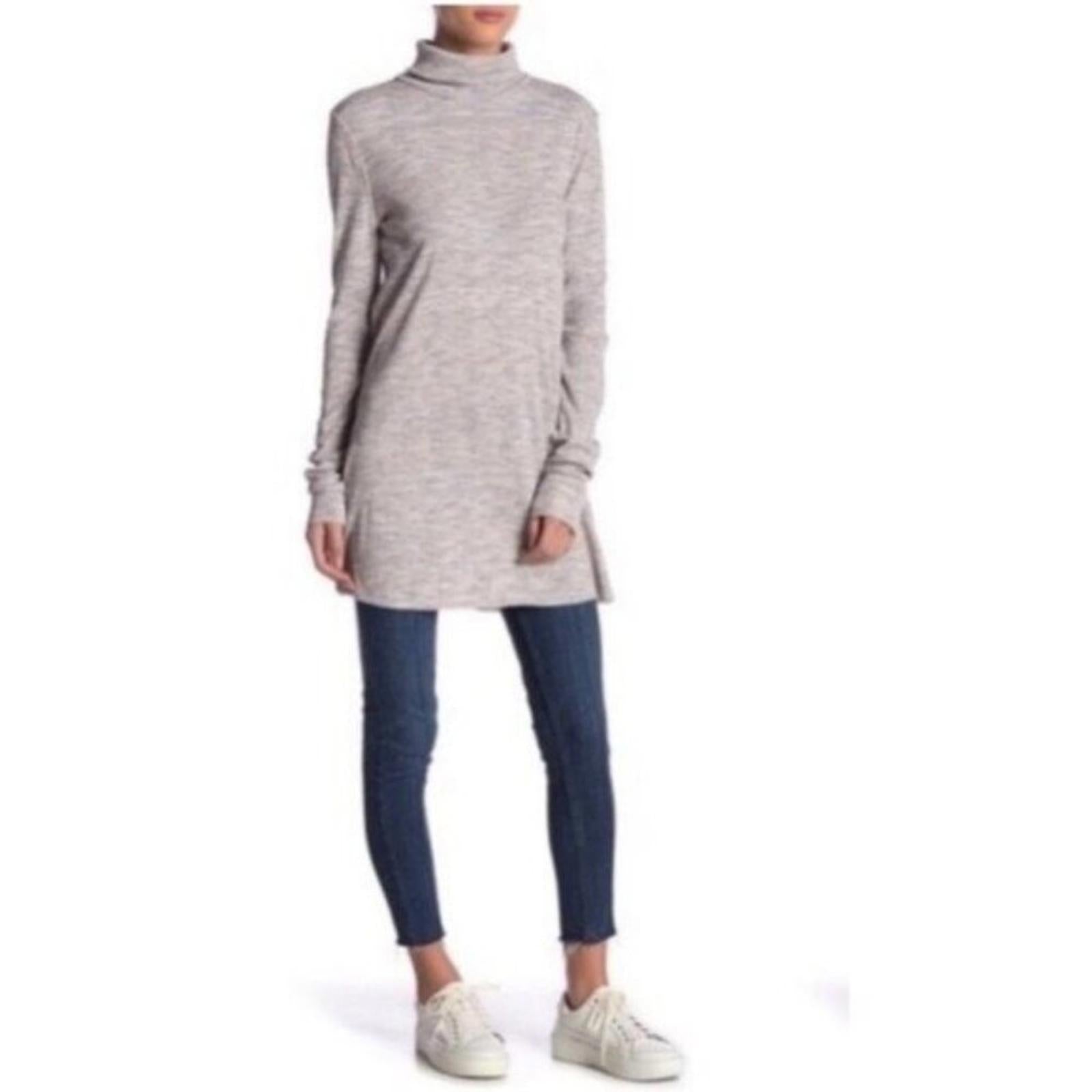 Free People Stone Cold Turtleneck Knit Top/Sweater w/Split Back Size S New w/Tag