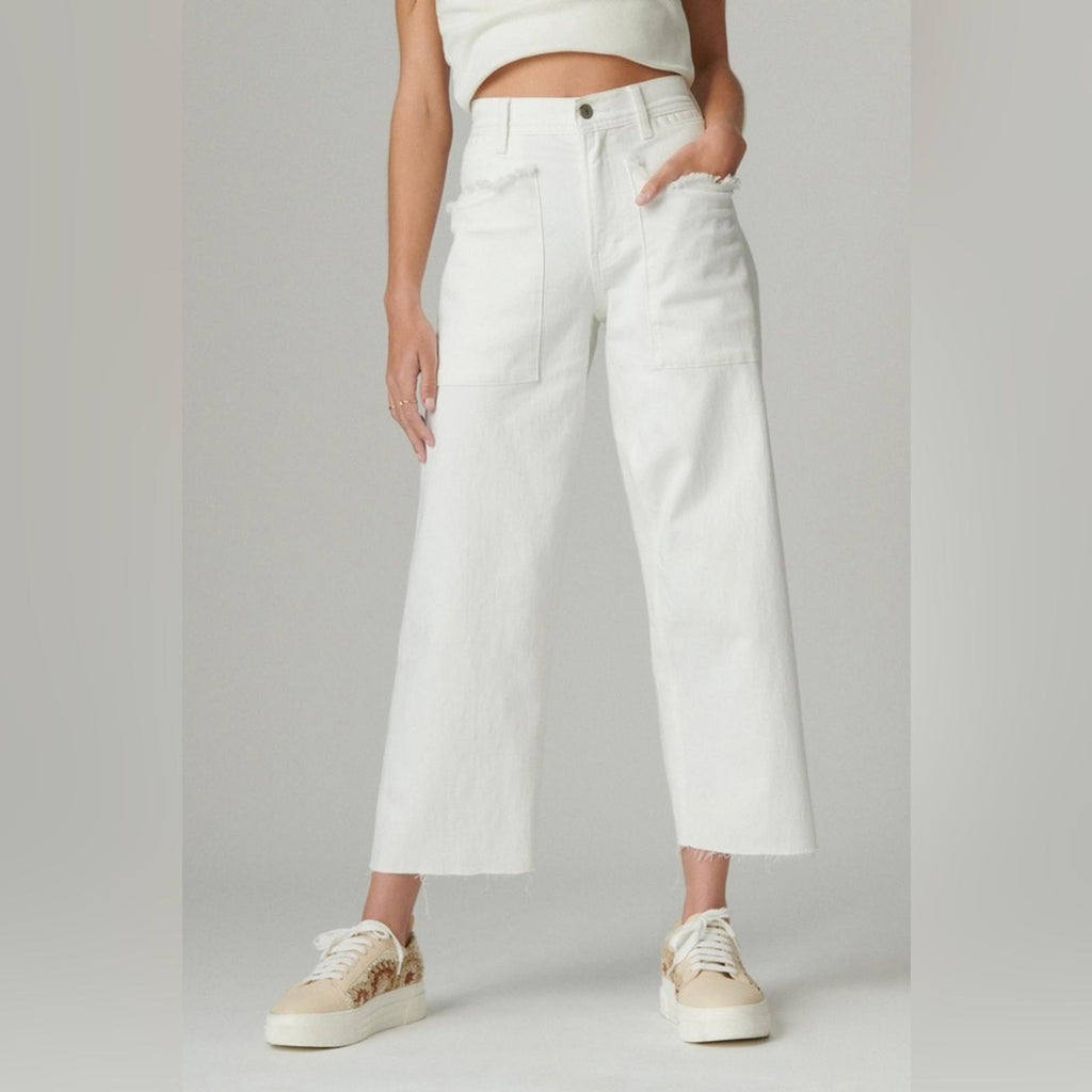 Lucky Brand Lucky Legend HighRise Wide Leg Pants Jeans, White Size 2/26 NWT $149