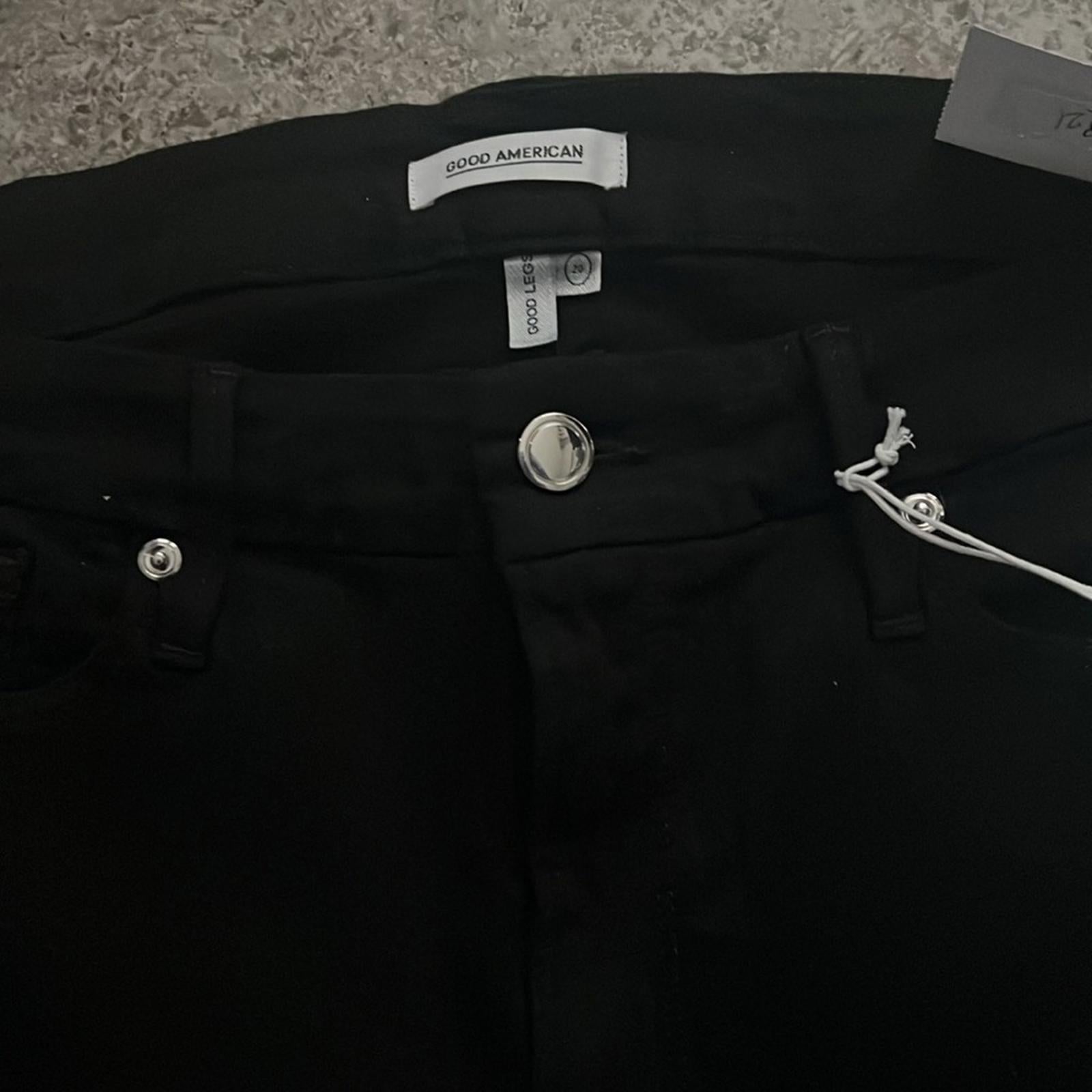 Good American Good Legs Skinny Jeans in Black, Size 20 New w/Tag $155